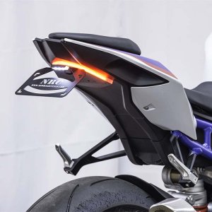 BMW S 1000 R Fender Eliminator - Rear - New Rage Cycles - Plug & Play, Black Textured Finish, Integrated LED Turn Signals, Proper flash speed - Black - `21-`27